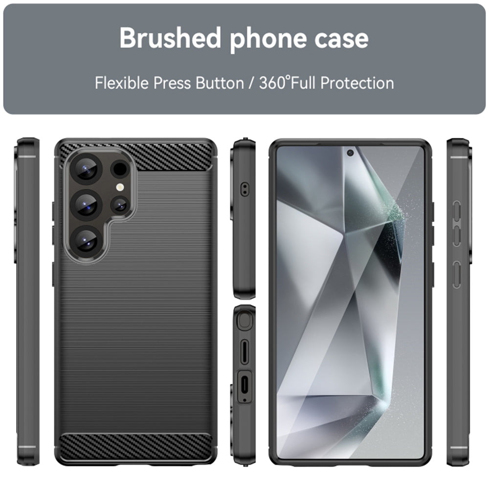 Husa de protectie Techsuit Carbon Silicone compatibil cu Samsung Galaxy S25 Ultra, Albastru