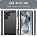 Husa de protectie Techsuit Carbon Silicone compatibil cu Samsung Galaxy S25 Ultra, Albastru