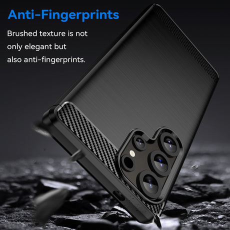 Husa de protectie Techsuit Carbon Silicone compatibil cu Samsung Galaxy S25 Ultra, Negru