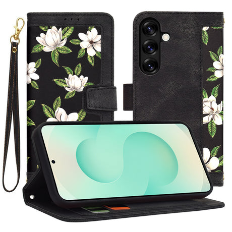 Husa de protectie Techsuit FlipCraft compatibil cu Samsung Galaxy S25 Plus, Flowers of the Dawn