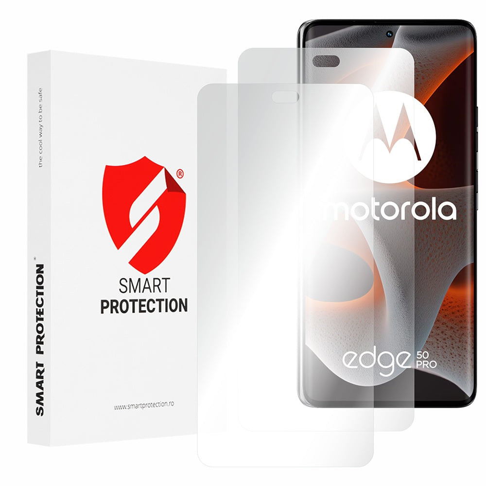 Folie de protectie Smart Protection Premium Classic (set de 2) compatibil cu Motorola Edge 50 Pro, Transparent