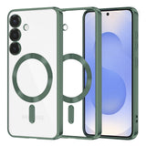 Husa de protectie Techsuit Luxury Crystal MagSafe compatibil cu Samsung Galaxy S25, Verde inchis