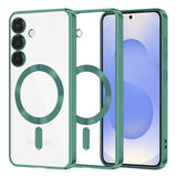 Husa de protectie Techsuit Luxury Crystal MagSafe compatibil cu Samsung Galaxy S25, Verde deschis