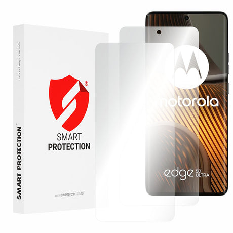 Folie de protectie Smart Protection Premium Classic (set de 2) compatibil cu Motorola Edge 50 Ultra, Transparent