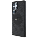 Husa de protectie Guess 4G Circle Classic Logo MagSafe (GUHMS25LP4PGRSGK) compatibil cu Samsung Galaxy S25 Ultra, Negru