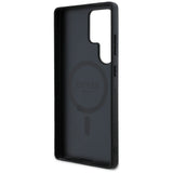 Husa de protectie Guess 4G Circle Classic Logo MagSafe (GUHMS25LP4PGRSGK) compatibil cu Samsung Galaxy S25 Ultra, Negru