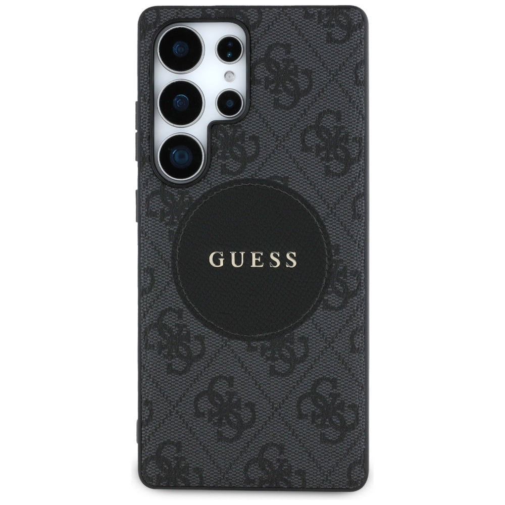 Husa de protectie Guess 4G Circle Classic Logo MagSafe (GUHMS25LP4PGRSGK) compatibil cu Samsung Galaxy S25 Ultra, Negru