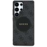 Husa de protectie Guess 4G Circle Classic Logo MagSafe (GUHMS25LP4PGRSGK) compatibil cu Samsung Galaxy S25 Ultra, Negru