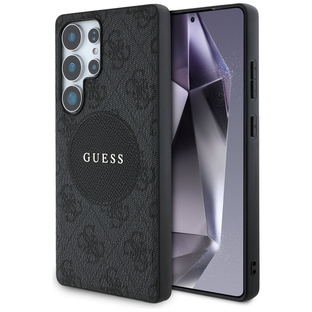 Husa de protectie Guess 4G Circle Classic Logo MagSafe (GUHMS25LP4PGRSGK) compatibil cu Samsung Galaxy S25 Ultra, Negru