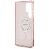 Husa de protectie Guess IML Rhinestones MagSafe (GUHMS25LPFTDTEP) compatibil cu Samsung Galaxy S25 Ultra, Roz