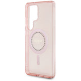 Husa de protectie Guess IML Rhinestones MagSafe (GUHMS25LPFTDTEP) compatibil cu Samsung Galaxy S25 Ultra, Roz