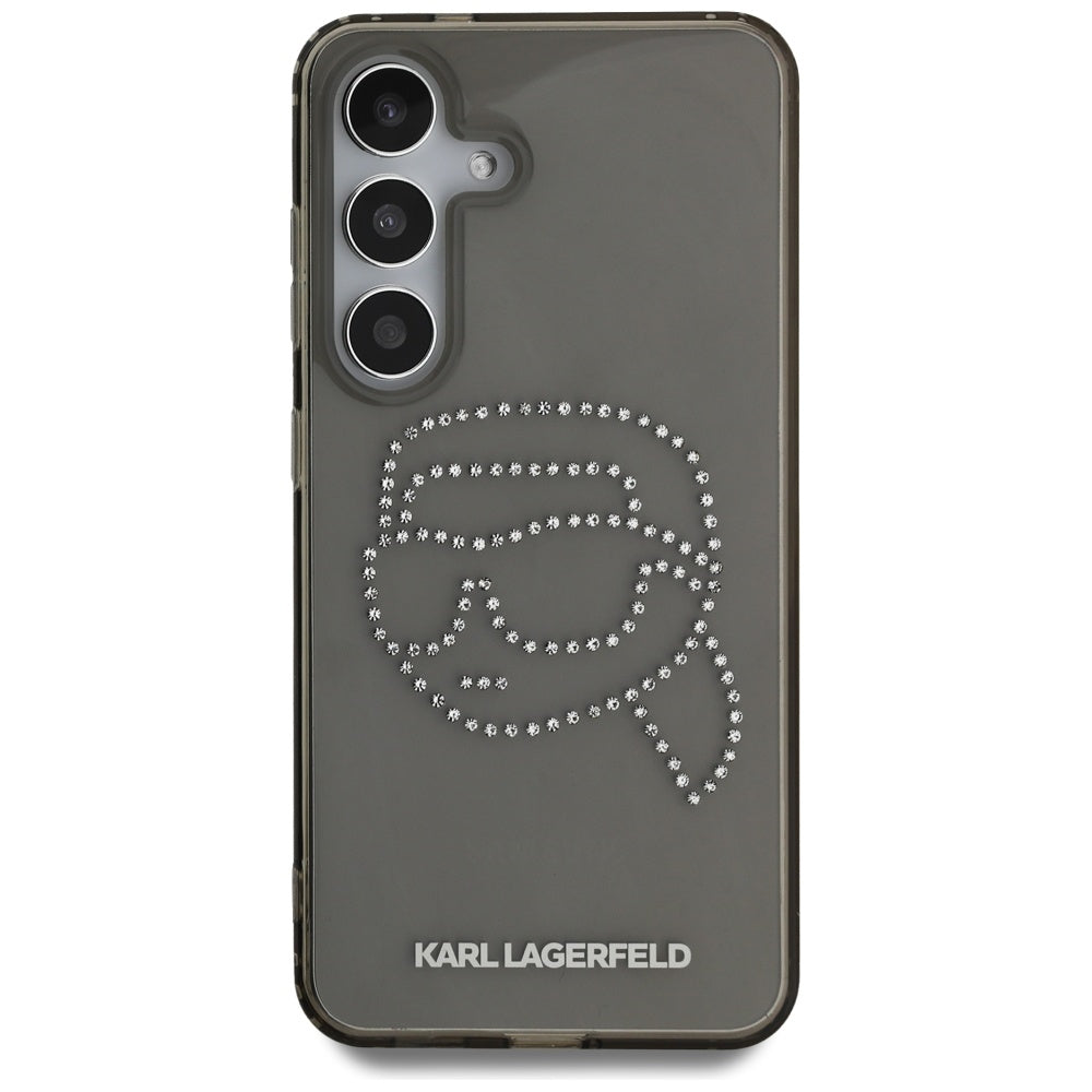 Husa de protectie Karl Lagerfeld IML Rhinestones (KLHCS25SHKHDCELK) compatibil cu Samsung Galaxy S25, Karl Head