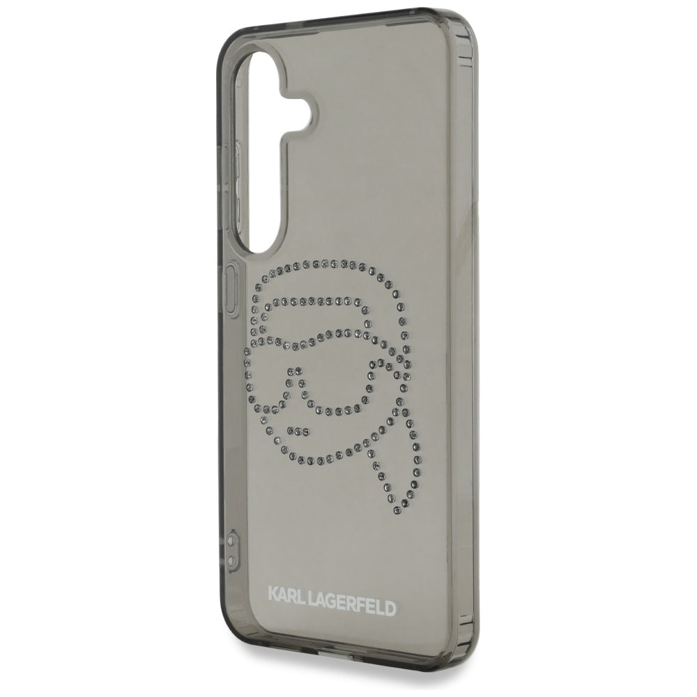 Husa de protectie Karl Lagerfeld IML Rhinestones (KLHCS25SHKHDCELK) compatibil cu Samsung Galaxy S25, Karl Head