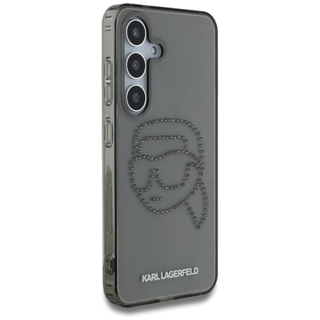Husa de protectie Karl Lagerfeld IML Rhinestones (KLHCS25SHKHDCELK) compatibil cu Samsung Galaxy S25, Karl Head
