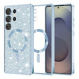 Husa de protectie Techsuit Luxury Glitter MagSafe compatibil cu Samsung Galaxy S25 Ultra, Albastru Deschis