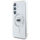 Husa de protectie Karl Lagerfeld IML MagSafe (KLHMS25SHLSKIH) compatibil cu Samsung Galaxy S25, Karl`s Head