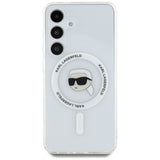 Husa de protectie Karl Lagerfeld IML MagSafe (KLHMS25SHLSKIH) compatibil cu Samsung Galaxy S25, Karl`s Head