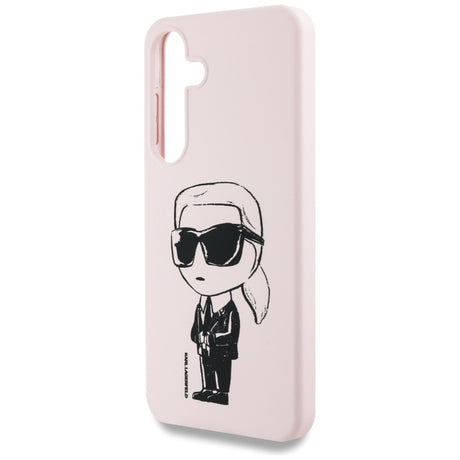 Husa de protectie Karl Lagerfeld Silicone Graffiti MagSafe (KLHMS25SPNYKGRTP) compatibil cu Samsung Galaxy S25, Ikonik Pink