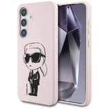Husa de protectie Karl Lagerfeld Silicone Graffiti MagSafe (KLHMS25SPNYKGRTP) compatibil cu Samsung Galaxy S25, Ikonik Pink