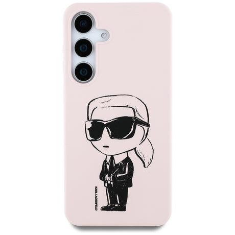 Husa de protectie Karl Lagerfeld Silicone Graffiti MagSafe (KLHMS25SPNYKGRTP) compatibil cu Samsung Galaxy S25, Ikonik Pink