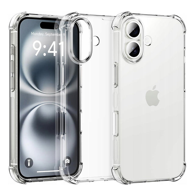 Husa de protectie Techsuit Shockproof Clear Silicone compatibil cu iPhone 16 Plus, Transparent