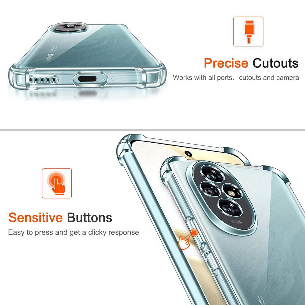 Husă Techsuit Shockproof Clear Silicone transparentă pentru Honor 200