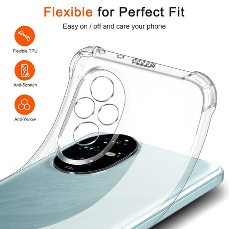 Husa de protectie Techsuit Shockproof Clear Silicone compatibil cu Honor 200, Transparent