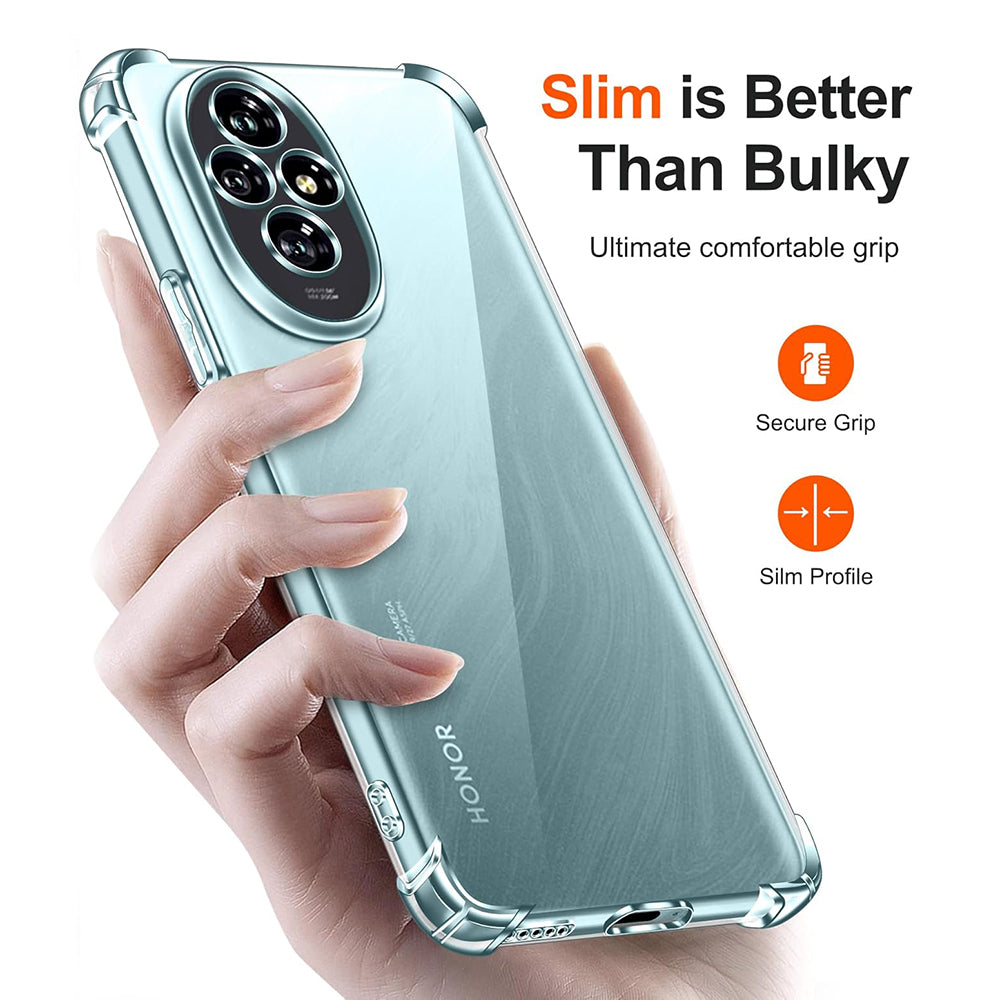Husă Techsuit Shockproof Clear Silicone transparentă pentru Honor 200