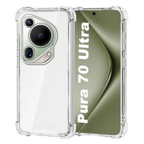 Husa de protectie Techsuit Shockproof Clear Silicone compatibil cu Huawei Pura 70 Ultra, Transparent