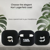 Husa de protectie Karl Lagerfeld Silicone Karl Head 3D (KLA4RUNIKK) compatibil cu Apple AirPods 4, Negru