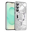 Husă Techsuit Luxury Glitter MagSafe argintiu pentru Samsung Galaxy S25 Plus