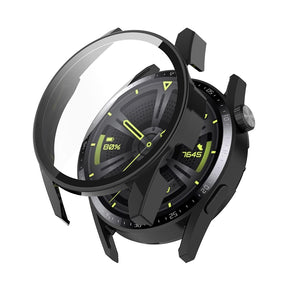 Folie de protectie smartwatch Techsuit Defense360 Pro + Screen Protector compatibil cu Huawei Watch GT 3 (42mm), Negru
