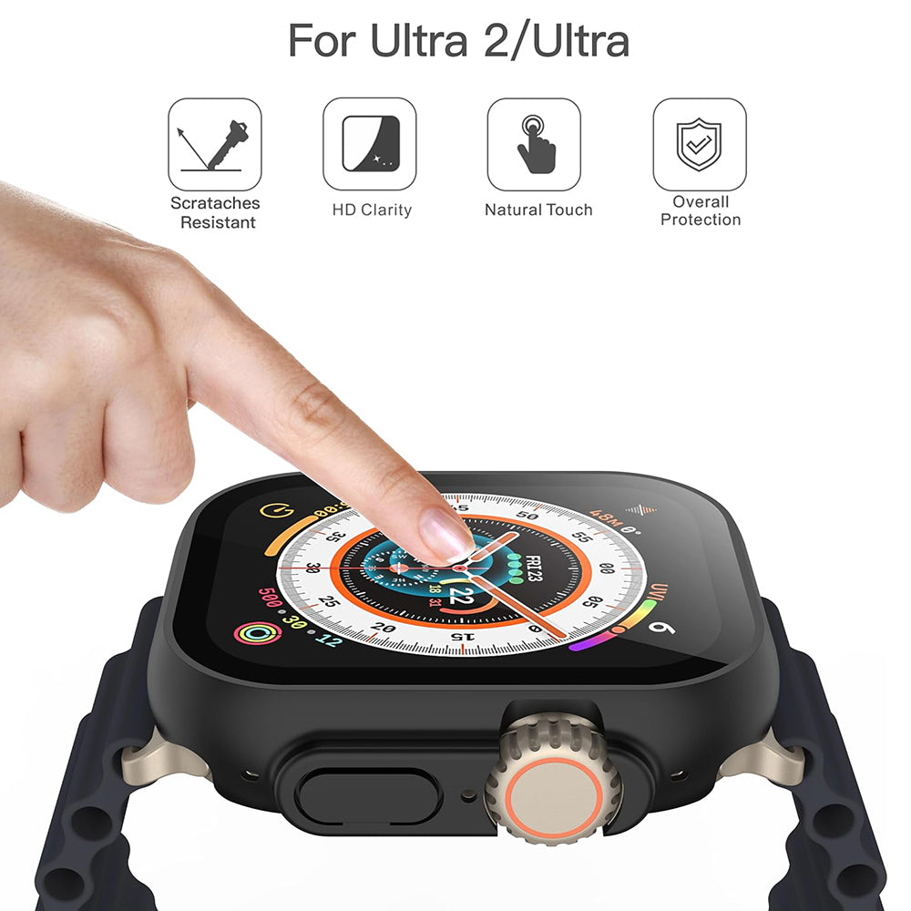 Folie de protectie smartwatch Techsuit Defense360 Pro + Screen Protector compatibil cu Apple Watch Ultra / Ultra 2 / Ultra 3, Negru