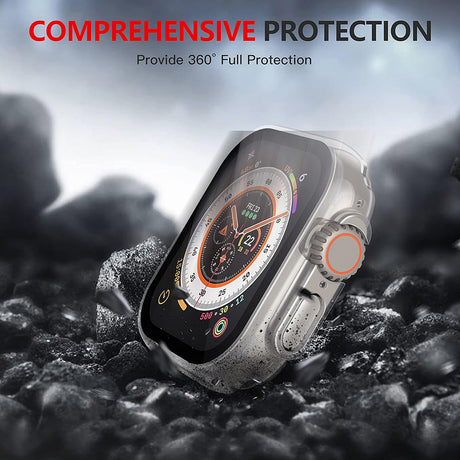 Folie de protectie smartwatch Techsuit Defense360 Pro + Screen Protector compatibil cu Apple Watch Ultra / Ultra 2 / Ultra 3, Negru