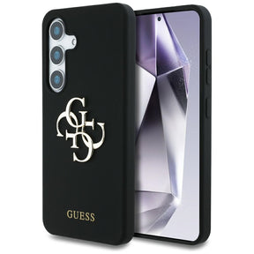 Husa de protectie Guess Silicone 4G Big Metal Logo (GUHCS25SS4SMDK) compatibil cu Samsung Galaxy S25, Negru
