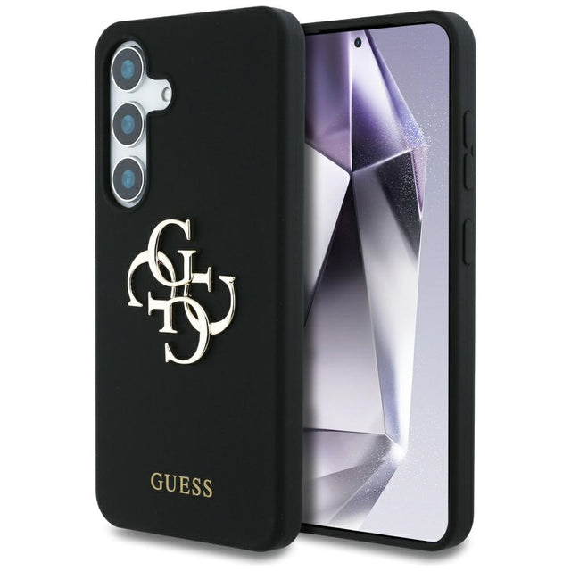 Husa de protectie Guess Silicone 4G Big Metal Logo (GUHCS25SS4SMDK) compatibil cu Samsung Galaxy S25, Negru