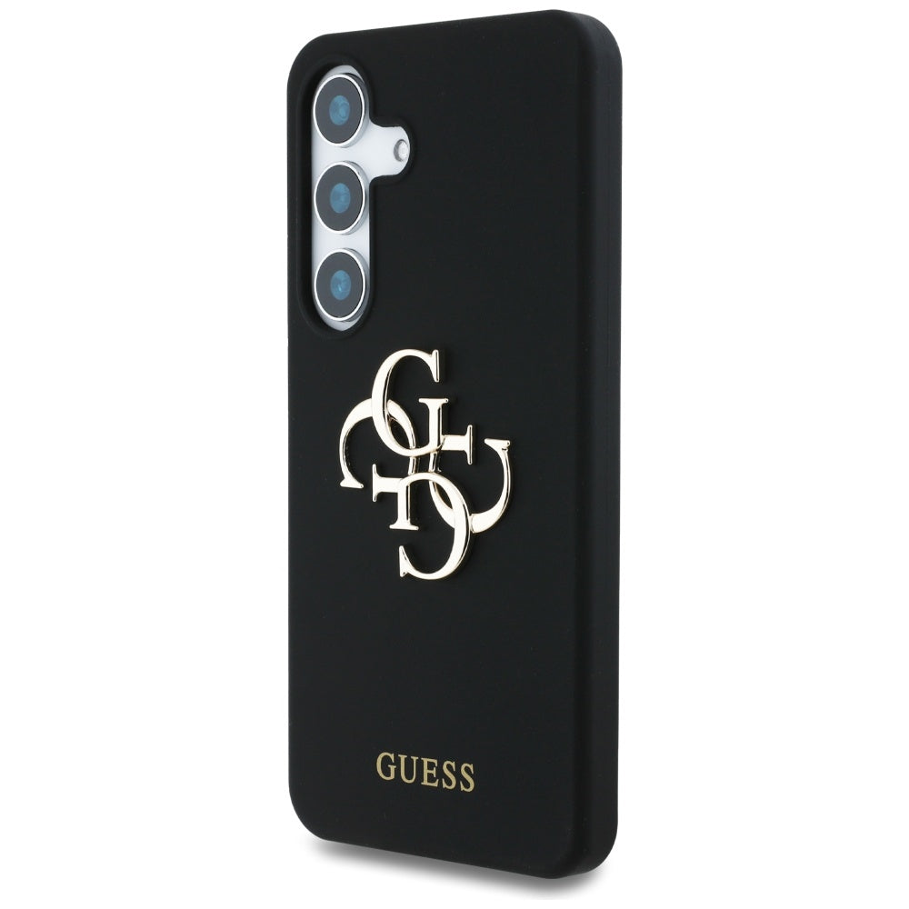 Husa de protectie Guess Silicone 4G Big Metal Logo (GUHCS25LS4SMDK) compatibil cu Samsung Galaxy S25 Ultra, Negru