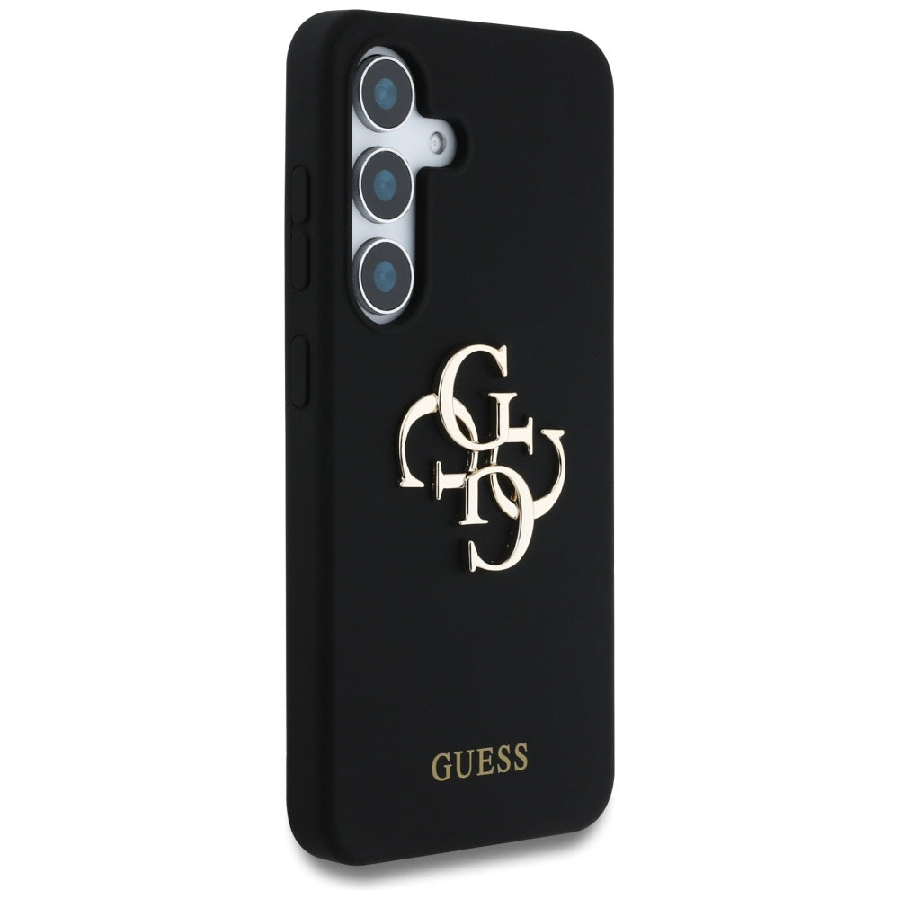 Husa de protectie Guess Silicone 4G Big Metal Logo (GUHCS25LS4SMDK) compatibil cu Samsung Galaxy S25 Ultra, Negru