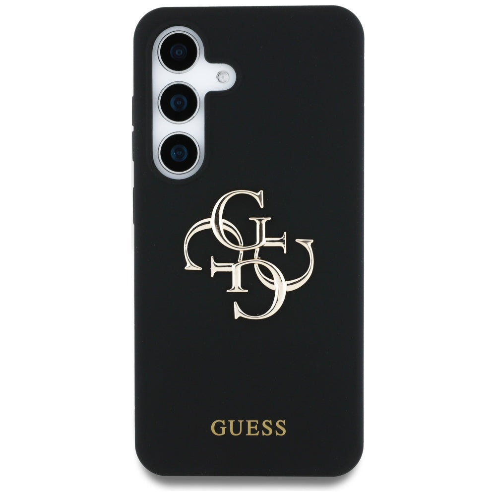 Husa de protectie Guess Silicone 4G Big Metal Logo (GUHCS25LS4SMDK) compatibil cu Samsung Galaxy S25 Ultra, Negru