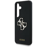 Husa de protectie Guess Silicone 4G Big Metal Logo (GUHCS25LS4SMDK) compatibil cu Samsung Galaxy S25 Ultra, Negru
