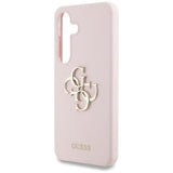 Husa de protectie Guess Silicone 4G Big Metal Logo (GUHCS25SS4SMDP) compatibil cu Samsung Galaxy S25, Roz