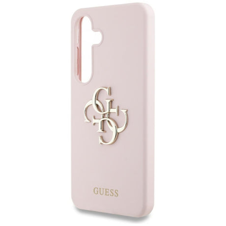 Husa de protectie Guess Silicone 4G Big Metal Logo (GUHCS25SS4SMDP) compatibil cu Samsung Galaxy S25, Roz