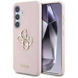 Husa de protectie Guess Silicone 4G Big Metal Logo (GUHCS25SS4SMDP) compatibil cu Samsung Galaxy S25, Roz