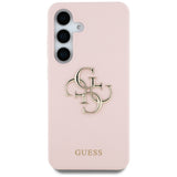 Husa de protectie Guess Silicone 4G Big Metal Logo (GUHCS25SS4SMDP) compatibil cu Samsung Galaxy S25, Roz