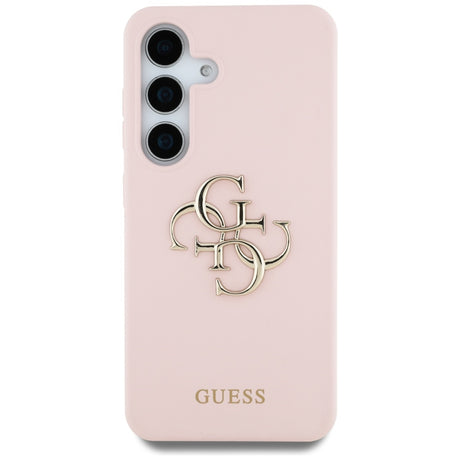 Husa de protectie Guess Silicone 4G Big Metal Logo (GUHCS25SS4SMDP) compatibil cu Samsung Galaxy S25, Roz