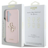 Husa de protectie Guess Silicone 4G Big Metal Logo (GUHCS25SS4SMDP) compatibil cu Samsung Galaxy S25, Roz