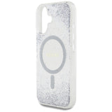Husa de protectie Guess Hardcase Resin Gradient Glitter MagSafe (GUHMP16SRGRGES) compatibil cu iPhone 16, Argintiu