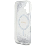 Husa de protectie Guess Hardcase Resin Gradient Glitter MagSafe (GUHMP16SRGRGES) compatibil cu iPhone 16, Argintiu