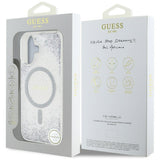 Husa de protectie Guess Hardcase Resin Gradient Glitter MagSafe (GUHMP16SRGRGES) compatibil cu iPhone 16, Argintiu