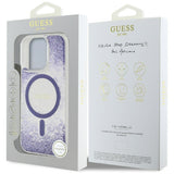 Husa de protectie Guess Resin Bottom Glitter MagSafe (GUHMP16LRGRGEU) compatibil cu iPhone 16 Pro, Mov